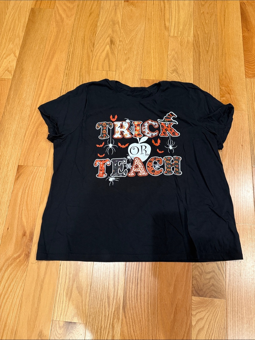 Women’s Black 'Trick or Teach' Halloween Graphic Tee